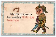 Des Moines IA Postcard Military Soldier Like The US Needs That's How I Need You picture
