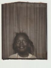 VINTAGE PHOTO BOOTH - AFRICAN-AMERICAN GIRL with PIGTAILS picture