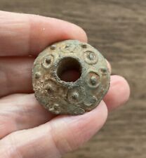 MEDIEVAL. 14TH CENTURY. LEAD DECORATED WEIGHT FOR A SPINDLE OR LOOM. picture