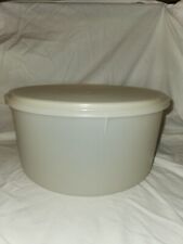 Vintage Tupperware Round Cake Cookie Carrier 256 with Large Tupper Seal Sheer picture