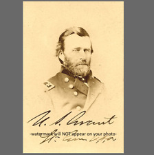 General Ulysses S. Grant PHOTO Signed Repro CDV Civil War Signature REPRO picture