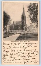 1905 Norwegian Synod Church Building Tower Willmar Minnesota MN Antique Postcard picture