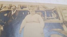 Early 1900's Black & White Photo Dressed Up Man Woman Car Original picture