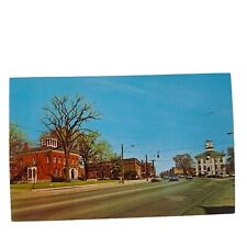 Postcard Main Street Looking West Batavia New York Chrome Unposted picture
