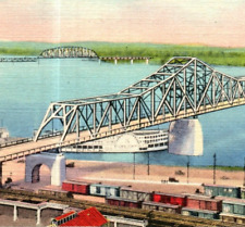 Vintage 1934 Postcard, Louisville, KY Municipal Bridge Jeffersonville, IN-Bri-19 picture