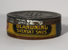 EMPTY 1940s Vintage Blandning Svenskt Snus United States Tobacco Co Snus Tin Can picture