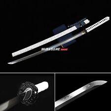 Japanes Katana Sword Clay Tempered T10 Steel Razor Sharp Real Hamon Battle Ready picture