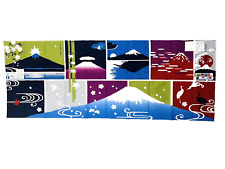 HAMAMONYO Japanese Tenugui Towel Book About Japan Mt. Fuji Tapestry 35x13 Inches picture