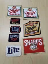 Lot #3 Eight Beer Patches Miller High Life Lite Genuine Draft Sharps picture