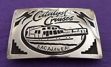 Vintage Sterling Silver Signed JS Catalyst Cruises Sacajawea Ship Belt Buckle picture