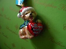 Valentine Christopher Radko Puppy Love Glass Ornament  picture