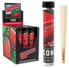 Buy One - RAW STRAWBERRY TREE Terpene Infused King Size Pre-rolled Cone picture