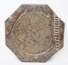 Large Fossil Vintage Hand Carved  Serving Plate 12