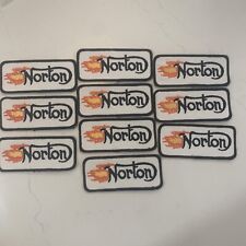 10 NORTON MOTORCYCLES EMBROIDERED PATCHES IRON/SEW ON ~4-1/2
