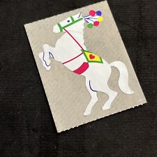 Vintage 80’s SANDYLION Foil Mylar Carousel Horse Sticker - picture