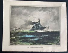 Tucks Christmas Card Military WW2 One Of Britain Battle Cruisers picture