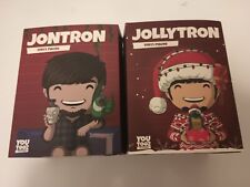 Lot of 2 JonTron Youtooz Figures Rare New OOP YouTube Codes JollyTron Christmas picture