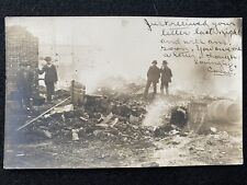 Larimore North Dakota ND Building Fire 1906 Antique RPPC Real Photo Postcard picture
