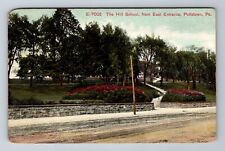 Pottstown PA-Pennsylvania, The Hill School East Entrance, Vintave 1910 Postcard picture