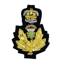 Scottish Thistle  Lord-Lieutenant Cap Badge Gold wire Embroidered R2407 picture