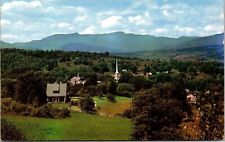 Mount Mansfield Village Of Stowe Vermont Scenic Landscape Chrome Postcard picture