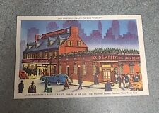 Jack Dempsey's Restaurant New York City Madison Square Garden Vintage Postcard  picture