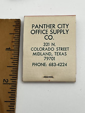 PANTHER CITY Office Supply MIDLAND Matchbook Part Of 900+ Match Book & Cover Lot picture