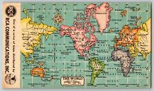 Scarce RCA Communications / Radio Corporation World Map Country List Card c20's picture