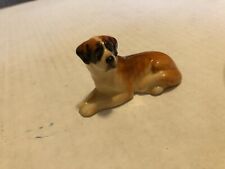 Vintage Royal Doulton K19 Saint Bernard miniature dog laying down figurine picture
