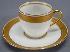 Pair of Ahrenfeldt Limoges JE Caldwell Gold Encrusted Demitasse Cups & Saucers picture