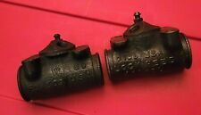 Two Vtg Wheel Cylinders Lock Heed 41010L / USA Made FD4509 Steam Punk Decore picture