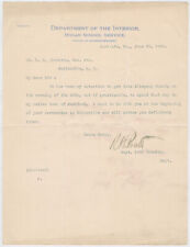Richard Henry Pratt SIGNED AUTOGRAPH Letter Carlisle Indian School 1895 Thorpe picture