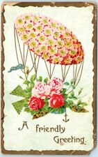 Postcard - Flowers Art Print - A Friendly Greeting picture