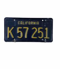 Vintage Authentic 1963 California Commercial License Plate Black & Yellow 12”x6” picture