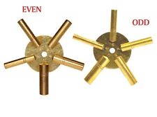Brass Clock Key for Winding Clocks 5 Prong Even & ODD Numbers |  USA STOCK picture