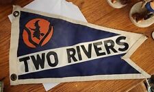 Rare Halloween Witch Two Rivers, MN Nylon Boat Flag Good Condition Estate Find picture