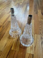 PAIR Waterford Lismore 10” Bobeche Candleabra Candle Holder Crystal Bases Only picture