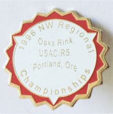 1996 Northwest University Championships Oaks Rink Portland Pin Badge Rare (E5) picture