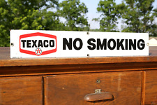 Vintage Original 1950s Texaco No Smoking Porcelain Advertising Gas Oil Sign picture
