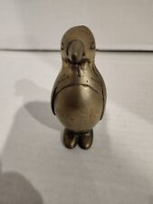 Vintage Brass Penguin Figurine MCM Sculpture 3.75” TALL  picture