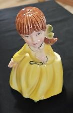 Vintage Inarco Planter E3786 Girl In Yellow Dress picture