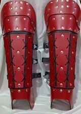 Medieval leather Samurai Greaves - Handmade leather armor for LARP and Cosplay picture