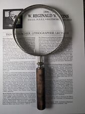 Antique VTG B & L.O. Co Bausch & Lomb Co. Magnifying Glass Metal w Wood Handle picture