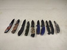 Lot Of 10 Contemporary Folding Pocket Knives Winchester Buck Old Timer Wartech picture