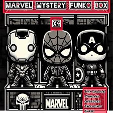 4 Marvel Funko Pop Mystery Box - Mystery Marvel Funko Pops In Pop Protecters picture