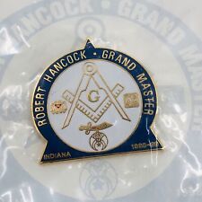 Vtg 1999 Indiana Mason Masonic Grand Master Hancock's Official Lapel Pin picture