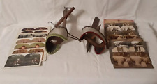ANTIQUE 2 STEREOVIEW CARD VIEWERS & 15 PHOTO CARDS picture