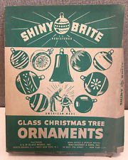 Vintage Shiny Brite Christmas Tree Ornaments Box 12 Mercury Glass 3