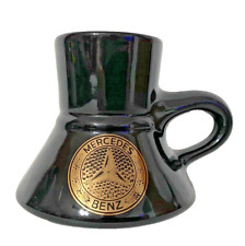 Vintage Black Mercedes Benz Ceramic No Spill Non Slip Travel Coffee Mug picture