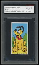 Pluto 1989 Brooke Bond Foods 1st Graded 10 Magical World Of Disney Card #15 picture